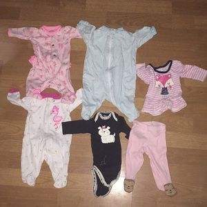 Newborn clothing and pjs
